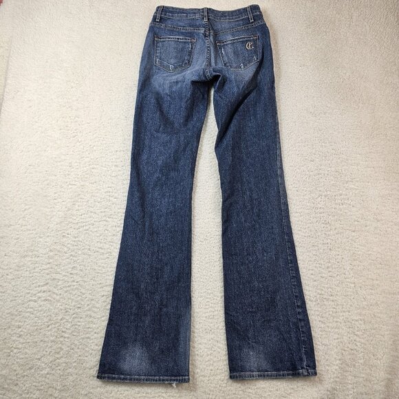 CJ Cookie Johnson Jeans Women 25 Blue Grace Bootcut Med Wash Low Rise Distressed - Picture 2 of 15